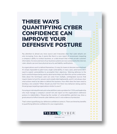 Three ways quantifying cyber confidence can improve your defensive posture cover